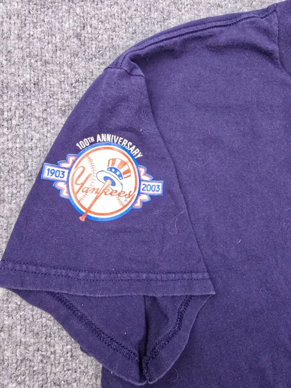 VTG Y2K 2003 New York Yankees Adidas Men XL 100th Anniversary 100 Years T Shirt